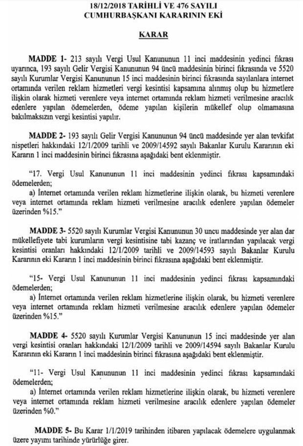 İnternet reklamlarına vergi geldi - Resim : 1
