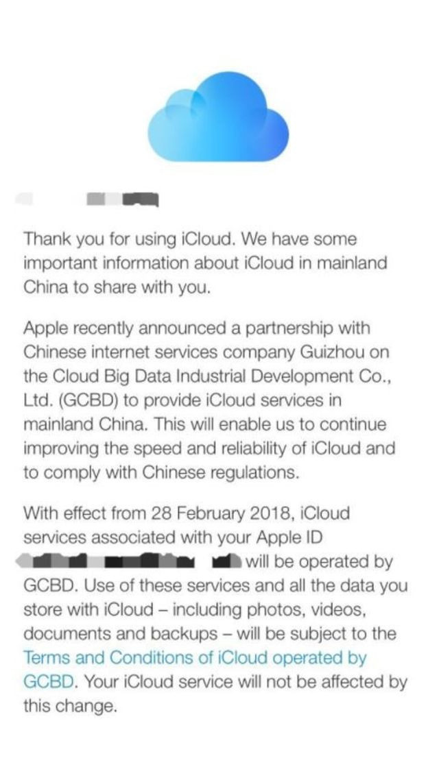 Apple, Çinli kullanıcıların iCloud verilerini Çin'e taşıyor - Resim : 1