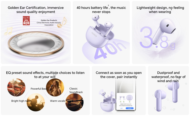 Honor EarBuds X8 Çok Uzun Pil Ömrüyle Tanıtıldı - Resim : 1