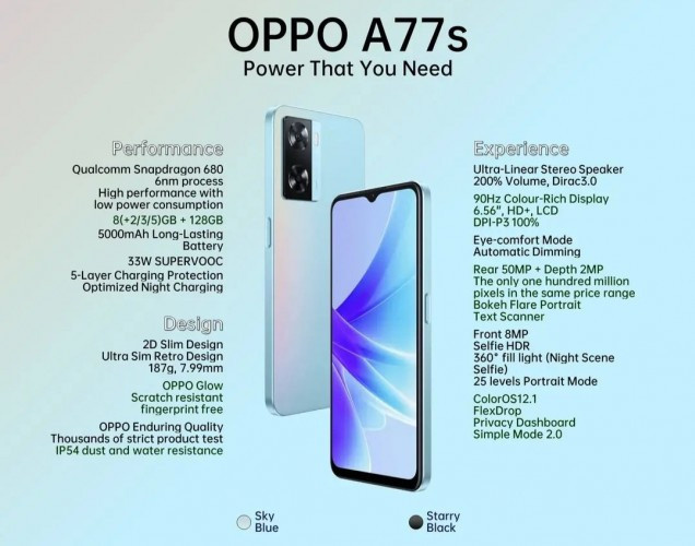 Oppo A77s'in tasarımı ve tüm özellikleri belli oldu! - Resim : 1