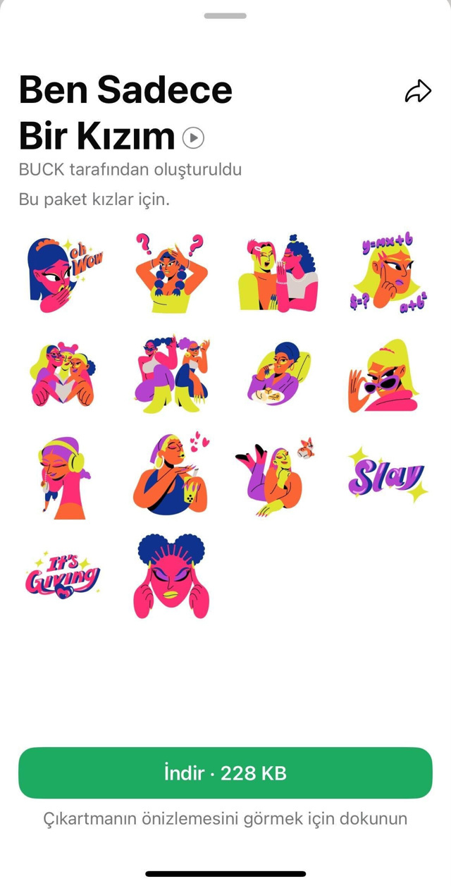 WhatsApp'a yeni bir çıkartma paketi geldi, ama sadece kızlar için - Resim : 1