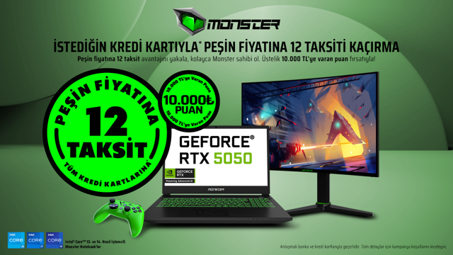 Monster’da peşin fiyatına 12 taksit fırsatı tüm hızıyla devam ediyor - Resim : 1