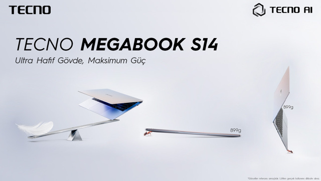 TECNO’dan rekor kıran inovasyon: Megabook S14 sadece 899 gram ağırlığında - Resim : 1