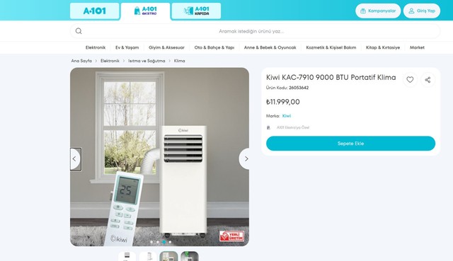 Sıcaklar tavan yapmadan alın, A101 bedavadan biraz pahalıya klima satıyor - Resim : 1