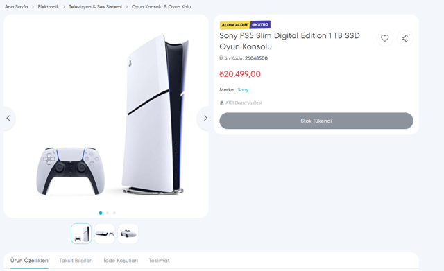 A101 uygun fiyata 1 TB PlayStation 5 satıyor - Resim : 1