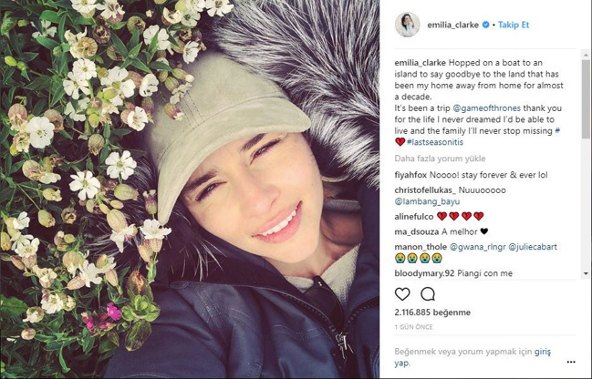 Game of Thrones'un Khaleesi'sinden veda! - Resim : 1