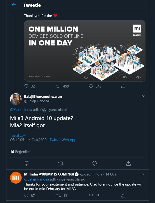 Xiaomi, Mi A3'e Android 10 geleceğini duyurdu - Resim : 1