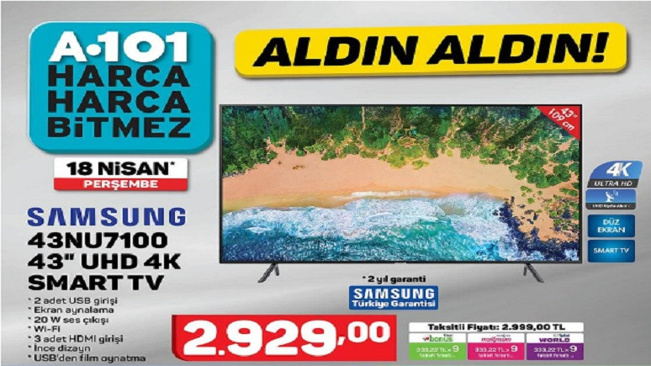 A101 uygun fiyata 4K Samsung televizyon satacak! - Resim : 1