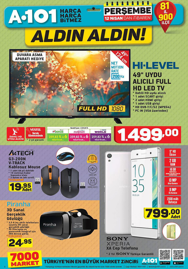 A101'de indirimli Sony Xperia XA fırsatı! - Resim : 1