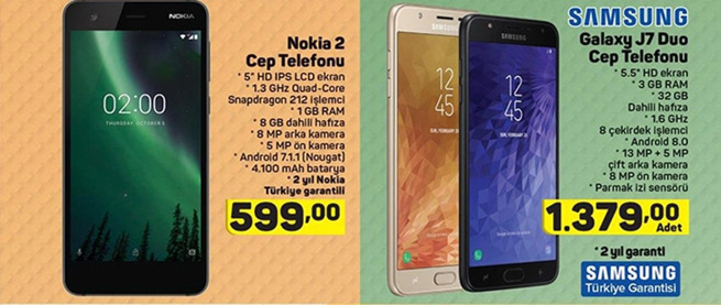 A101'den Nokia 2 ve Samsung Galaxy J7 Duo fırsatı! - Resim : 1