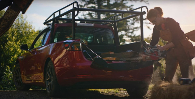 Tesla Model 3 kamyonet oldu! - Resim : 1