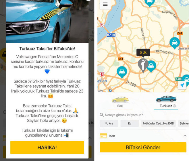 Turkuaz taksiler artık BiTaksi'de! - Resim : 1