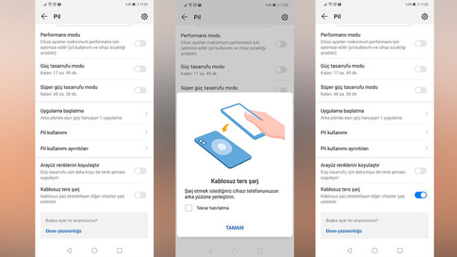 Huawei Mate 20 Pro kablosuz ve ters şarj özellikleri! - Resim : 2