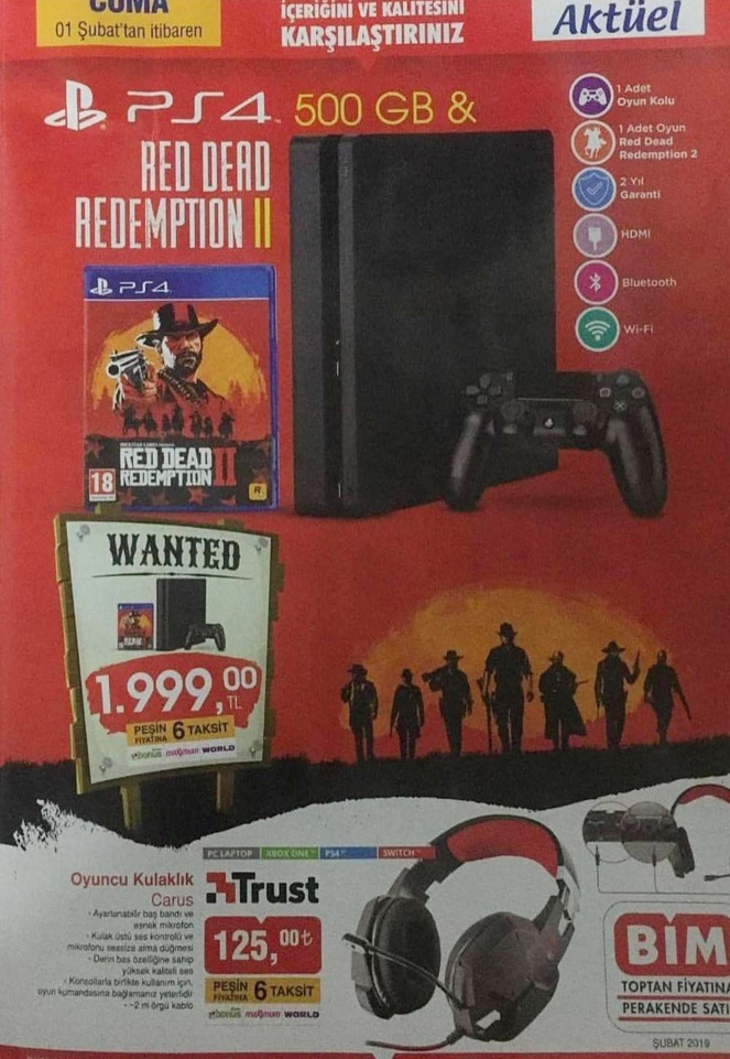 BİM'den PlayStation 4 ve RDR 2 fırsatı! - Resim : 1