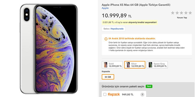 iPhone XS ve iPhone XS Max Türkiye fiyatı belli oldu! - Resim : 1