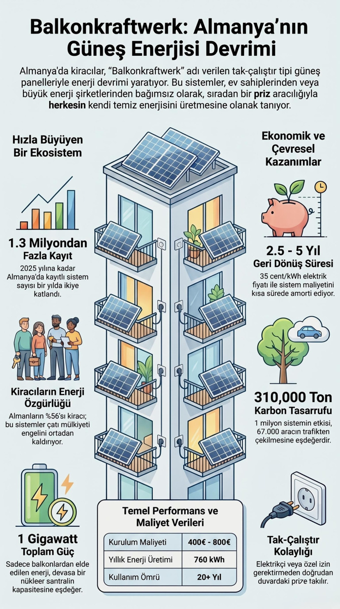 Almanya’nın balkon GES devrimi: Tak-çalıştır paneller 1 GW’a ulaştı - Resim : 1