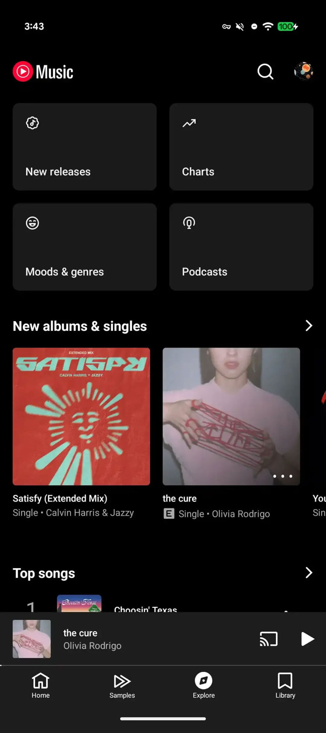 YouTube Music arayüzü değişiyor - Resim : 1