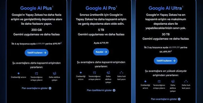 Google AI Pro paketinde depolama alanı 5 TB'a yükseldi - Resim : 1