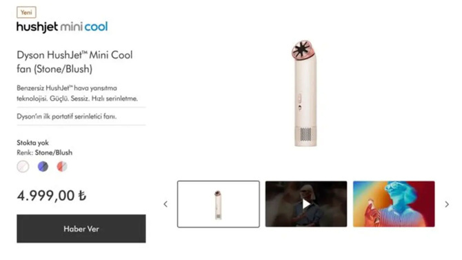 Dyson HushJet Mini Cool Türkiye fiyatı belli oldu - Resim : 1