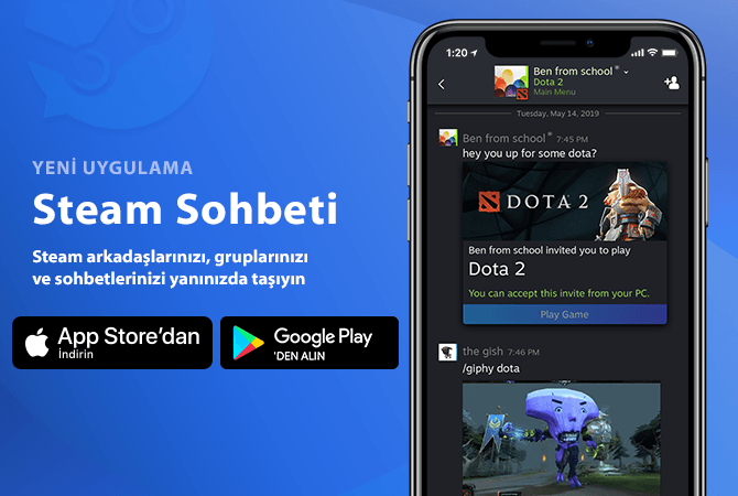 Steam Sohbet mobil için indirilebilir durumda! - Resim : 1