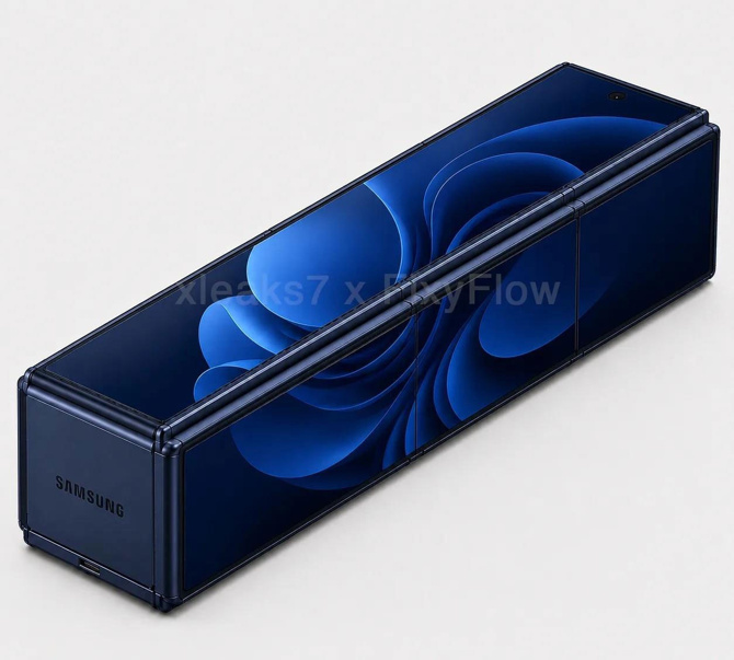 Samsung'dan sıra dışı konsept: Tuğla şeklinde katlanır telefon! - Resim : 1