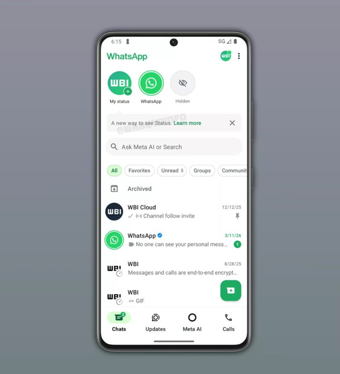 WhatsApp durumları artık ana ekrana taşınıyor - Resim : 2