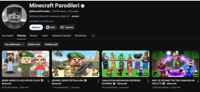 YouTube’daki “Minecraft Parodileri” kanalı engellendi - Resim : 1