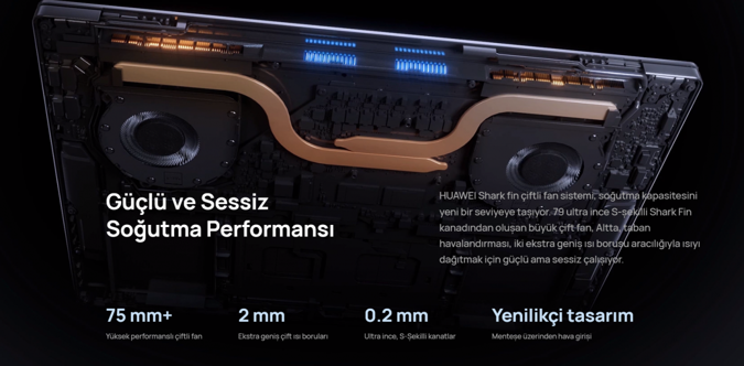huawei matebook 16s  soğutma