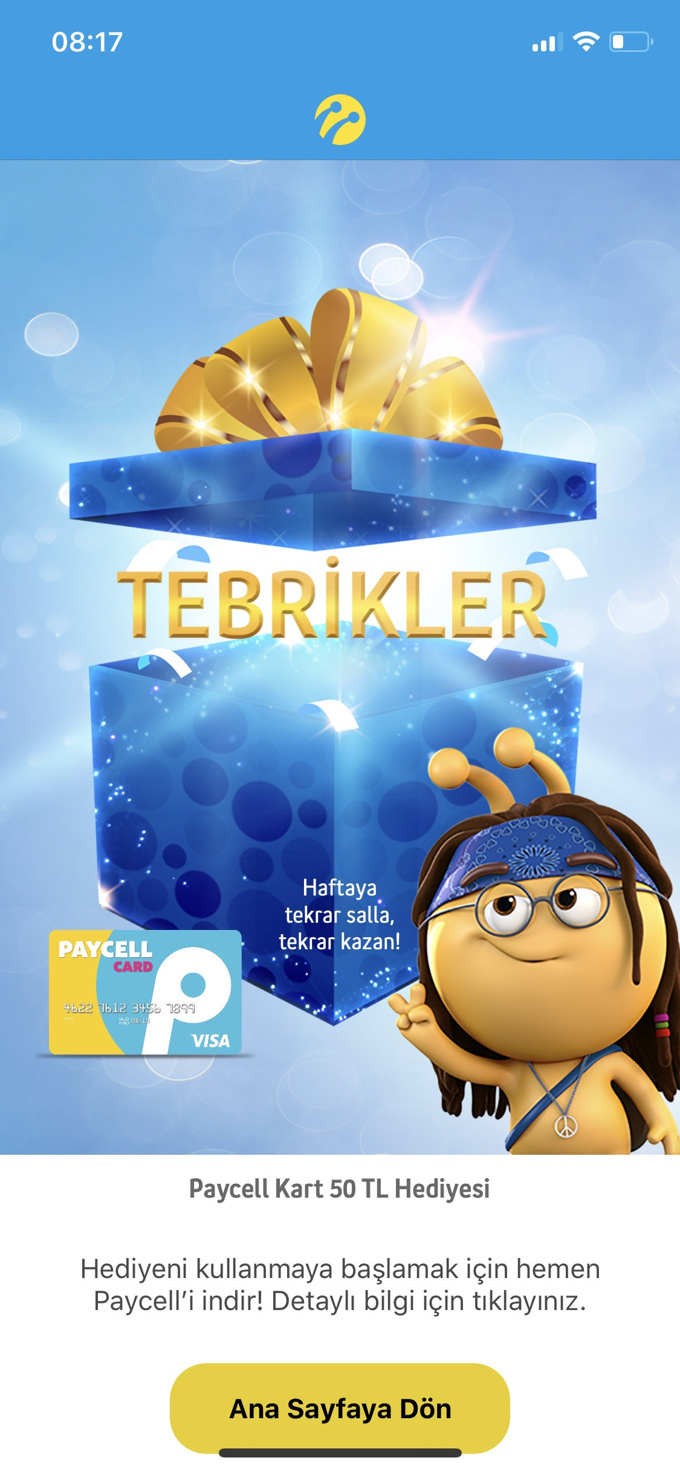 Turkcell Salla Kazan 50 TL hediye çeki dağıtıyor! - Resim : 1