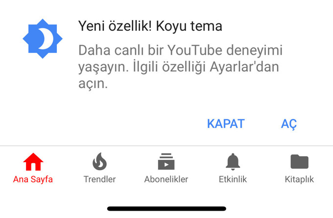 YouTube'un mobil uygulamasına koyu tema geldi! - Resim : 1
