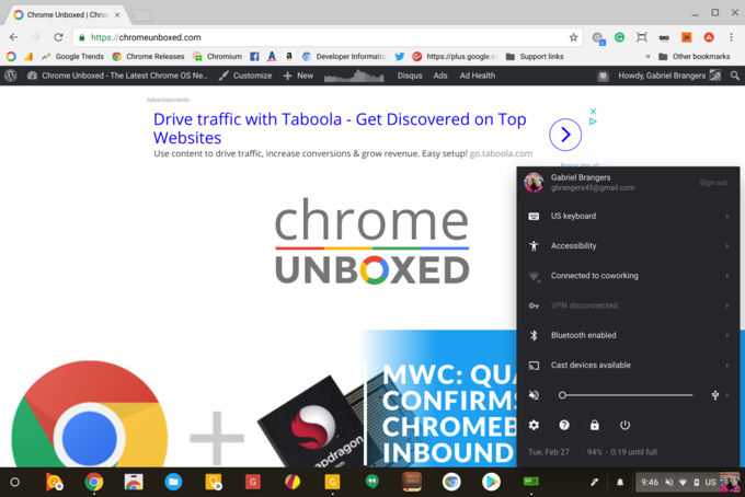ChromeOS'e siyah tema eklendi! - Resim : 1