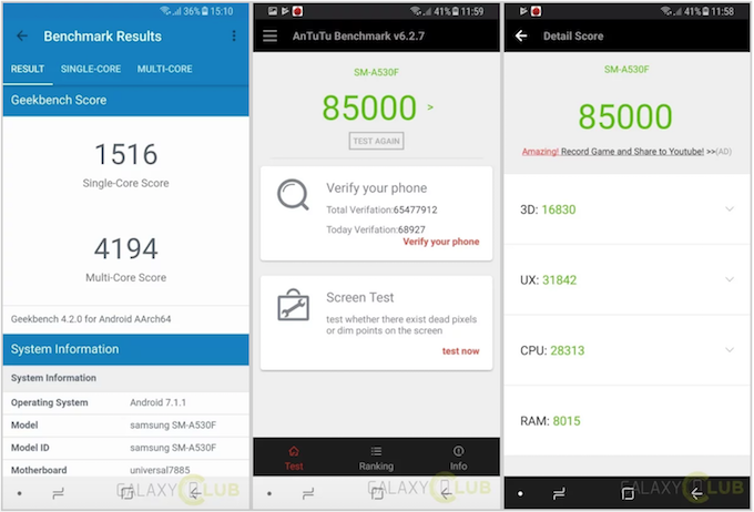 Galaxy A8 (2018) Benchmark sonuçları açıklandı! - Resim : 1