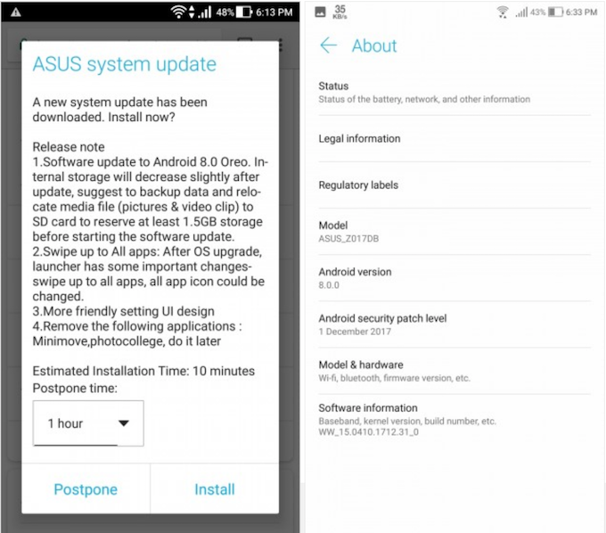 Zenfone 3 için Android Oreo çıktı! - Resim : 1