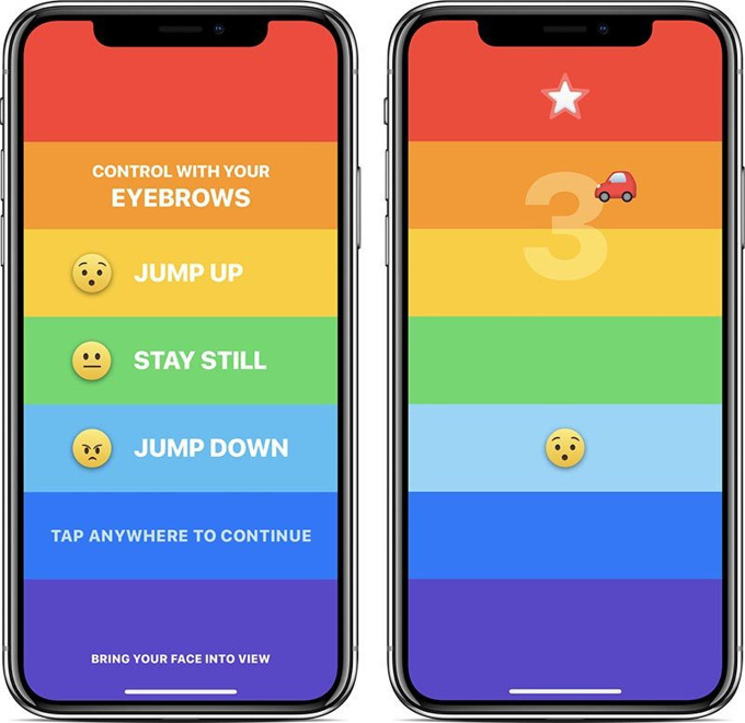 iPhone X'da TrueDepth ile oynanan ilk oyun! - Resim : 1