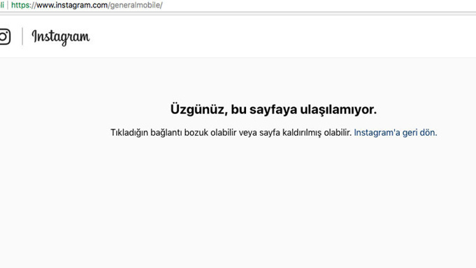General Mobile Instagram sayfasını tamamen sildi - Resim : 1