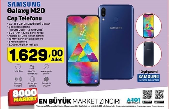 Samsung Galaxy M20 yeniden A101'de - Resim : 1