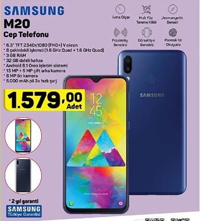 A101'de Samsung Galaxy M20 fırsatı - Resim : 1