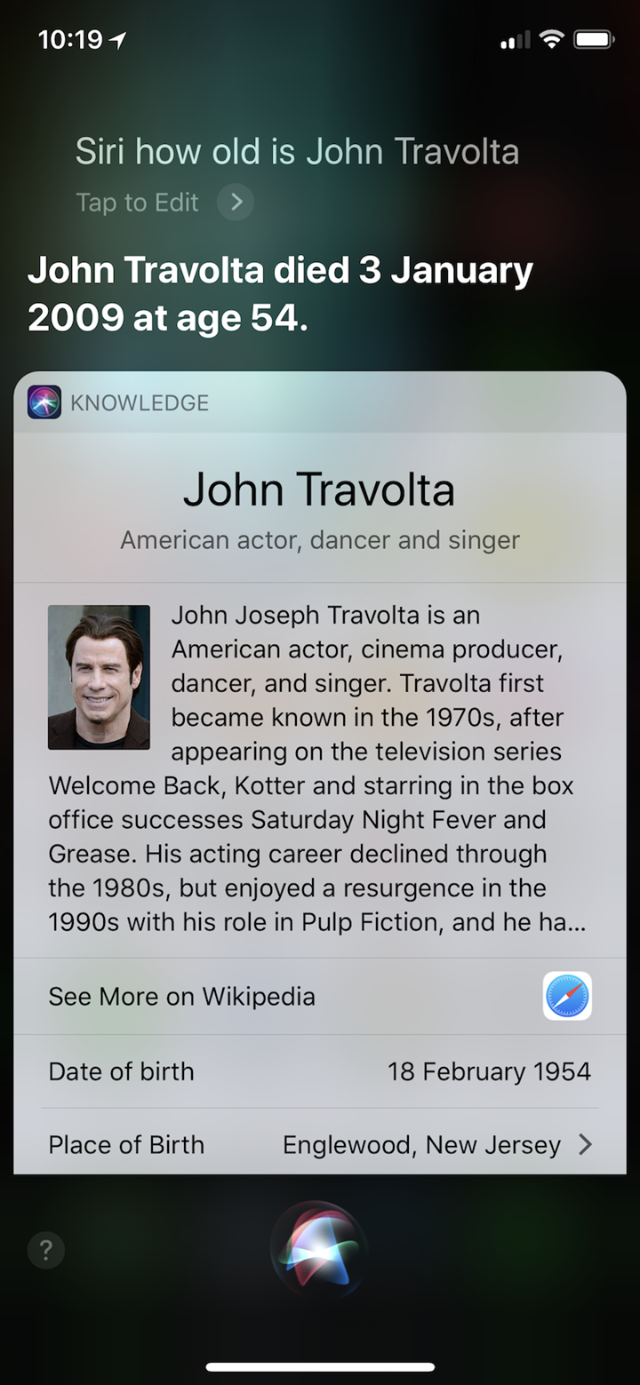Siri, John Travolta'yı öldürdü! - Resim : 1