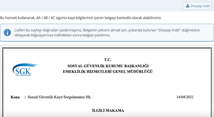 Çalışma İzin Belgesi