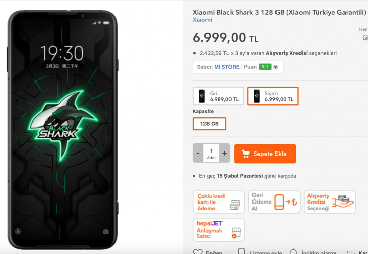 Black Shark 3 Türkiye