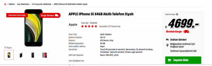 iPhone SE fiyatında müthiş indirim! Bu fiyattan kaçırmayın! - Resim : 1