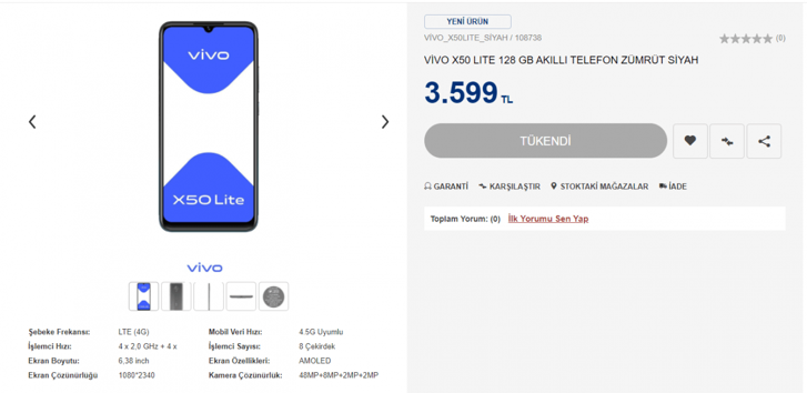 Vivo’dan Xiaomi’ye göz dağı! İşte Vivo X50 Lite Türkiye fiyatı - Resim : 1