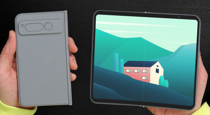 Google Pixel Fold tam olarak böyle gözükecek - Resim : 1