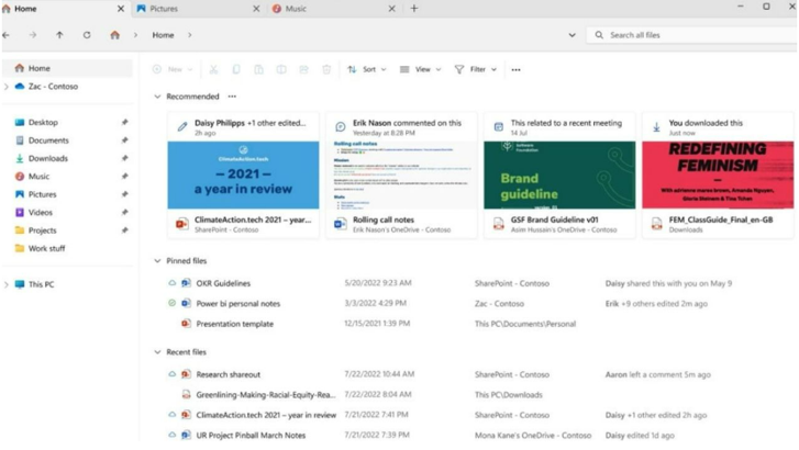 Windows 11’in yeni tasarım Dosya Gezgini kendini gösterdi - Resim : 1