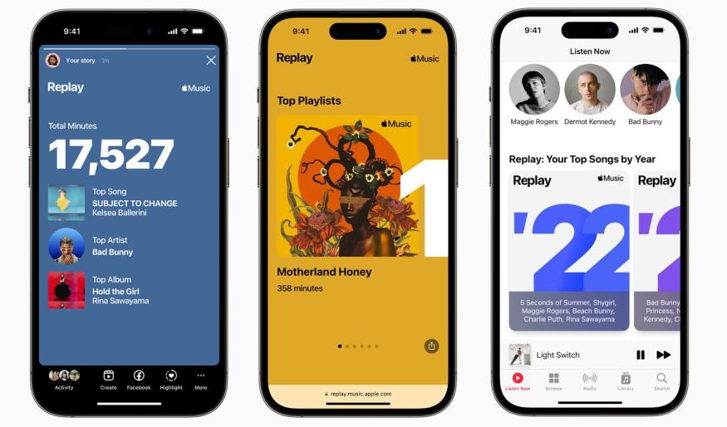 Apple Music Replay, yepyeni bir tasarıyla Spotify'a meydan okuyor - Resim : 1