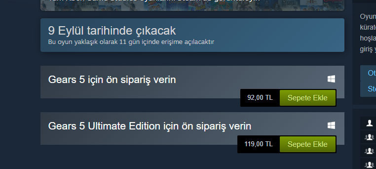 Bu fırsatı kaçırmayın: Gears 5 Steam'de - Resim : 1
