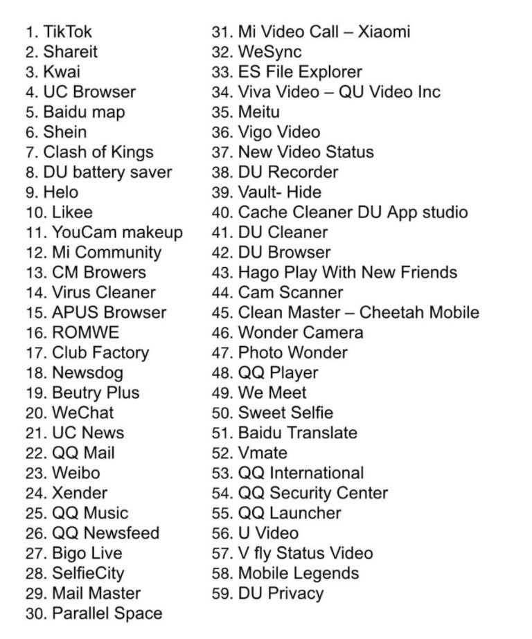 Hindistan - Çin gerilimi büyüyor! 59 uygulama engellendi - Resim : 1