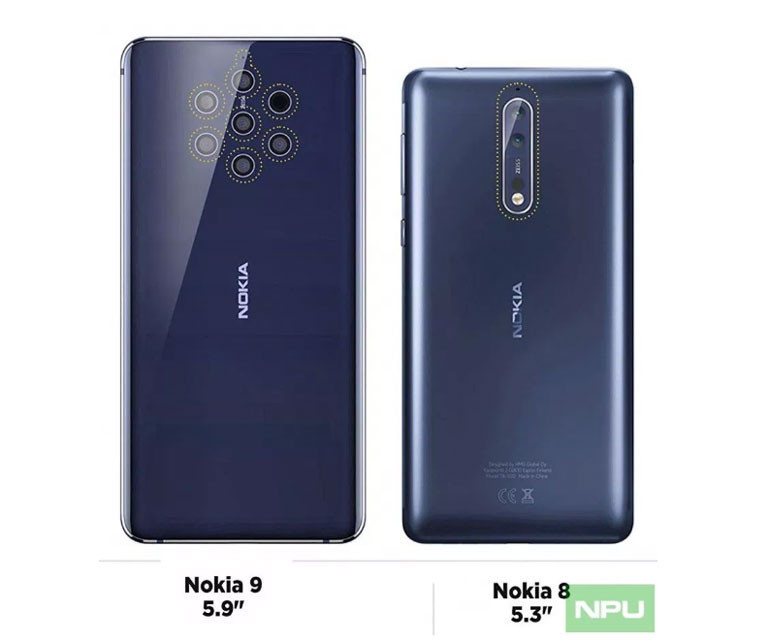 Nokia 9 arka yüzünde 7 kamera ile gelebilir! - Resim : 1