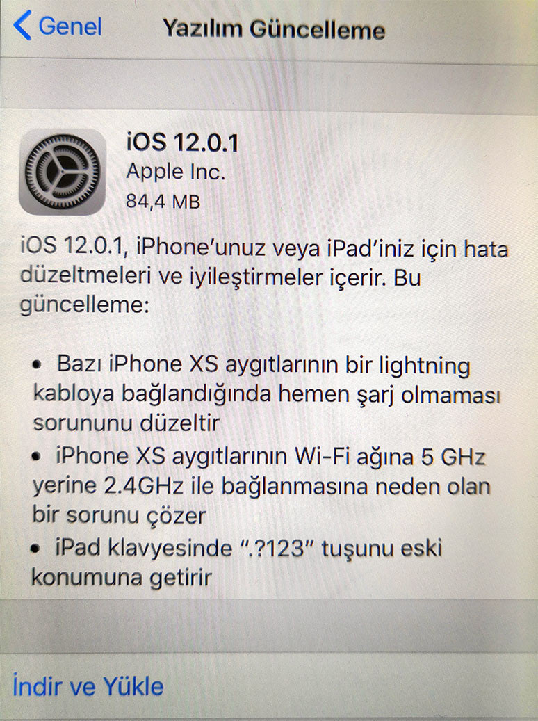 iOS 12.0.1 çıktı! Hemen indir! - Resim : 1