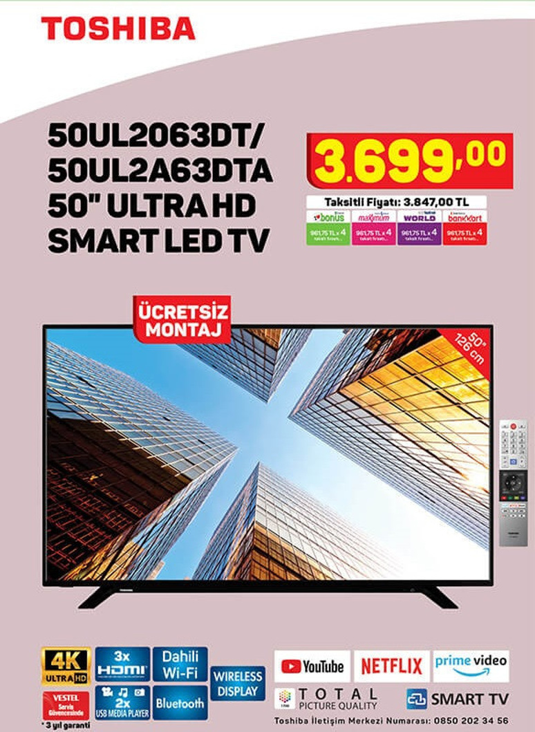 A101 4 Şubat 2021 - Uygun fiyatlı TV ve telefon fırsatı! - Resim : 2